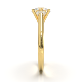 Cathedral Solitaire Frame 1.8mm thickness Yellow Gold