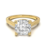 Cathedral Solitaire Frame 1.8mm thickness Yellow Gold
