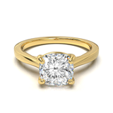Cathedral Solitaire Frame 1.8mm thickness Yellow Gold