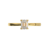 Cathedral Solitaire Frame 1.8mm thickness Yellow Gold