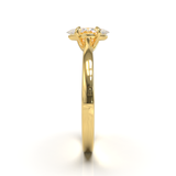 Cathedral Solitaire Frame 1.8mm thickness Yellow Gold