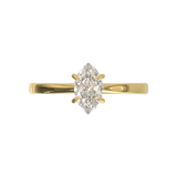 Cathedral Solitaire Frame 1.8mm thickness Yellow Gold