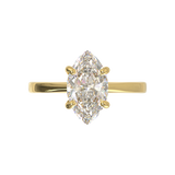 Cathedral Solitaire Frame 1.8mm thickness Yellow Gold