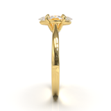 Cathedral Solitaire Frame 1.8mm thickness Yellow Gold