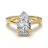 Cathedral Solitaire Frame 1.8mm thickness Yellow Gold