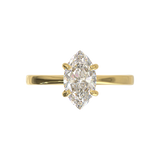 Cathedral Solitaire Frame 1.8mm thickness Yellow Gold