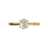 Cathedral Solitaire Frame 1.8mm thickness Yellow Gold