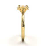 Cathedral Solitaire Frame 1.8mm thickness Yellow Gold