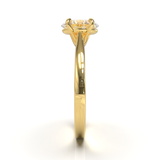 Cathedral Solitaire Frame 1.8mm thickness Yellow Gold