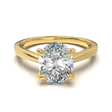 Cathedral Solitaire Frame 1.8mm thickness Yellow Gold