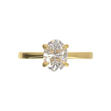 Cathedral Solitaire Frame 1.8mm thickness Yellow Gold