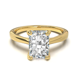 Cathedral Solitaire Frame 1.8mm thickness Yellow Gold