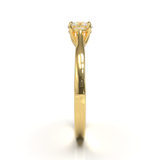 Cathedral Solitaire Frame 1.8mm thickness Yellow Gold
