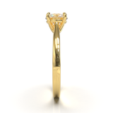 Cathedral Solitaire Frame 1.8mm thickness Yellow Gold
