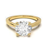 Cathedral Solitaire Frame 1.8mm thickness Yellow Gold