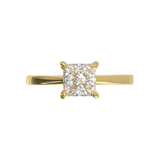Cathedral Solitaire Frame 1.8mm thickness Yellow Gold