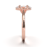 Cathedral Solitaire Frame 1.8mm thickness Yellow Gold