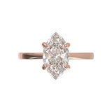 Cathedral Solitaire Frame 1.8mm thickness Yellow Gold