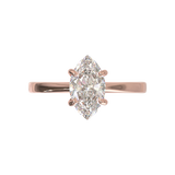Cathedral Solitaire Frame 1.8mm thickness Yellow Gold
