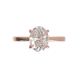 Cathedral Solitaire Frame 1.8mm thickness Yellow Gold