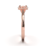 Cathedral Solitaire Frame 1.8mm thickness Yellow Gold