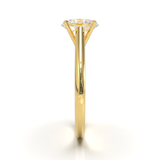 Cathedral Solitaire Frame 1.8mm thickness Yellow Gold