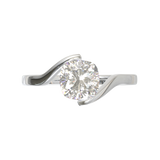 White Gold Floating Frame