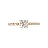 Yellow Gold Half Round Pavé Frame
