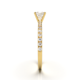 Yellow Gold Half Round Pavé Frame