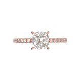 Montura Pavé 0.01 Oro Rosa