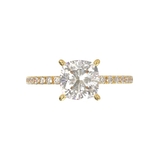Yellow Gold Half Round Pavé Frame