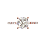Montura Pavé 0.01 Oro Rosa