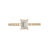 Yellow Gold Half Round Pavé Frame