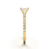 Yellow Gold Half Round Pavé Frame