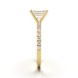Yellow Gold Half Round Pavé Frame
