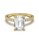 Yellow Gold Half Round Pavé Frame