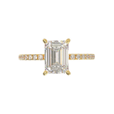Yellow Gold Half Round Pavé Frame