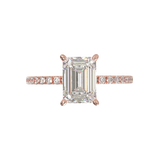 Montura Pavé 0.01 Oro Rosa