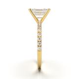 Yellow Gold Half Round Pavé Frame