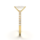 Yellow Gold Half Round Pavé Frame
