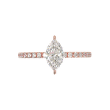Montura Pavé 0.01 Oro Rosa