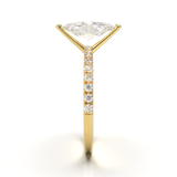 Yellow Gold Half Round Pavé Frame