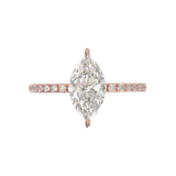 Montura Pavé 0.01 Oro Rosa