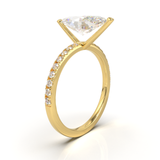 Yellow Gold Half Round Pavé Frame