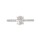 Montura Pavé 0.01 Oro Blanco