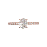 Montura Pavé 0.01 Oro Rosa