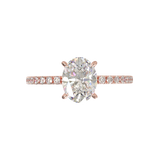 Montura Pavé 0.01 Oro Rosa