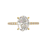Yellow Gold Half Round Pavé Frame