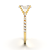 Yellow Gold Half Round Pavé Frame