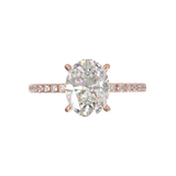 Montura Pavé 0.01 Oro Rosa